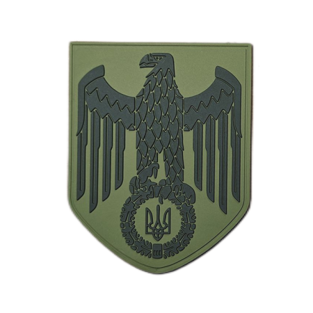 Шеврон ПВХ орел із Тризубом України олива ЗСУ (AN-12-395-15)